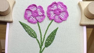 Rosehip 3Dembroidery stitchnew design for a 3Drose [upl. by Anawed388]