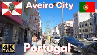 Caminhando em Aveiro City Center Portugal 🇵🇹 part ll 4K virtual walking tour Veneza Portuguesa [upl. by Elleniad]