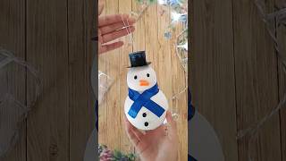 Adorno navideño para el árbol  DIY Snowman christmas ornament [upl. by Mclaughlin]