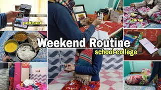 PRODUCTIVE WEEKEND ROUTINE FOR SCHOOL COLLEGE  How to Manage Study and Selfcarestudyvlog weekend [upl. by Idaline916]