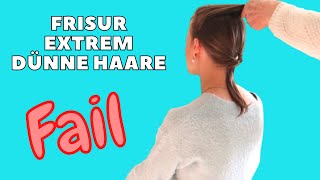 Haare sind zu dünn und fein für eine Frisur [upl. by Ahsinert]