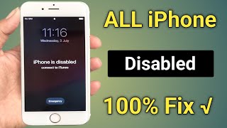 iphone is disabled connect to itunes fixed  100 working [upl. by Photima102]