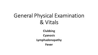 General Physical Examination amp Vitals [upl. by Adria]