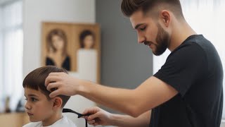 How Can Hairdresser Cut Boy Hair [upl. by Ahsirtak8]