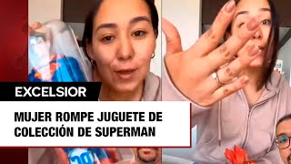 Mujer rompe juguete de colección de Superman a su novio y lo critica por comprar cosas de niños [upl. by Ahab]