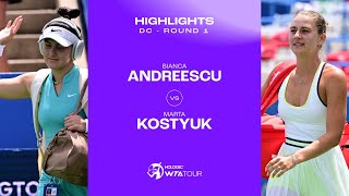 Bianca Andreescu vs Marta Kostyuk  2023 Washington DC Round 1  WTA Match Highlights [upl. by Jimmy]