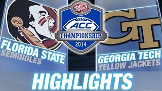 Florida State vs Georgia Tech  201415 ACC Football Highlights [upl. by Rebor]