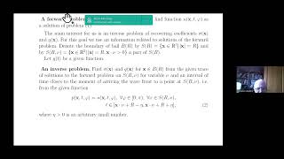 Vladimir Romanov  An inverse problem for a quasilinear wave equation [upl. by Anem]