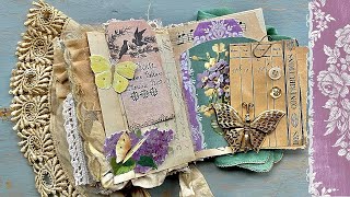 So MANY Ideas on Creating A Miniature Victorian Junk Journal Book [upl. by Forkey789]