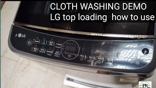 CLOTH WASHING DEMO LG top loading how to use [upl. by Dessma]