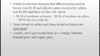 Taxes and Subsidies Part 3 What Determines Tax Incidence [upl. by Jolie695]