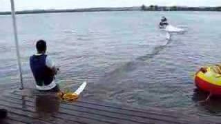 Water skiing off dock [upl. by Arnst]