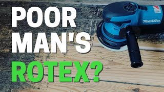 Makita BO6050J 150mm 6quot Sander Review  A Cheap Festool Rotex [upl. by Wilterdink]