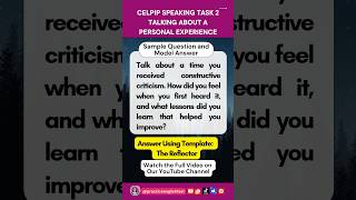 CELPIP Speaking Task 2  Watch the full video with detailed templates on our YouTube channel celpip [upl. by Bushore226]