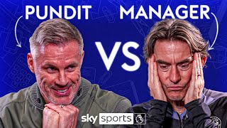 JAMIE CARRAGHER vs THOMAS FRANK  ULTIMATE FOOTBALL QUIZ  Manager vs Pundit 🏆 [upl. by Odarnoc]