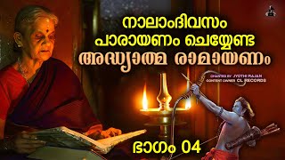 നാലാം ദിവസത്തെ രാമായണ പാരായണം  Ramayana Parayanam  Day 04  Jyothi Rajan  Adhyatma Ramayanam [upl. by Schmeltzer]