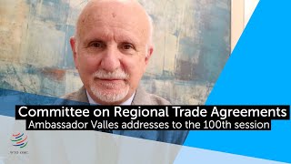 100th session of the CRTA Message from Ambassador Guillermo Valles Galmés Uruguay [upl. by Yssirhc697]