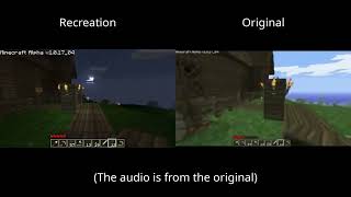 Comparison between the original Herobrine stream and its recreation [upl. by Najtsirk]