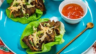 Recipe  Chef Kevin Gillespies Pork Bulgogi  Hallmark Channel [upl. by Aizitel883]