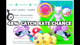 MEWTWO CATCH RATE UP TO 48  EXCLUSIVE RAID PASS POKEMON GO  CATCHING UNOWN  NEW 10K5K amp 2K EGGS [upl. by Ahtaela]