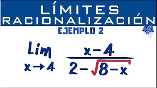 Solución de límites por racionalización  Ejemplo 2 [upl. by Notnirt]