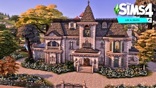 Huge Manor With Farm 🪦 Life amp Death 👻 The Sims 4 Speed Build  No CC [upl. by Adnilak]