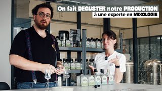 On fait déguster notre production de spiritueux à une experte mixologie  coktail rhum gin [upl. by Grantham757]