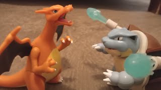 CHARIZARD VS BLASTOISEStop Motion Animation [upl. by Ellehcal713]