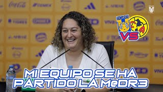 Milagros Martínez en conferencia de prensa después de caer frente al América Femenil [upl. by Merta434]