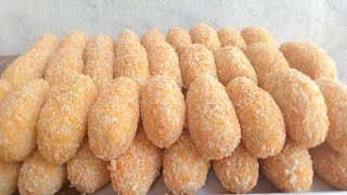 Untung Banyak  1 kg kentang dapat 80 buah kroket kentang lembut didalam kripi diluar kroket [upl. by Vudimir949]