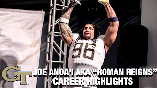 Georgia Techs quotTribal Chiefquot Joe Anoai aka Roman Reigns Career Highlights [upl. by Levine91]