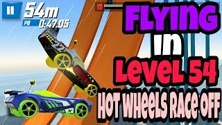 LEVEL 54 WALKTHROUGH  with ALL HIGH SPEED CARS  HOT WHEELS RACE OFF  Hutch Games [upl. by Ahseym]