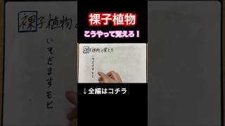 【裸子植物の覚え方語呂合わせ】植物分類・単性花・雌雄異株・雌雄同株・胚珠・子房【中学受験・中1定期テスト・中3高校受験勉強授業】 shorts [upl. by Broderic]