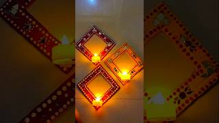 DIY Diwali Special Decoration Idea•Candle Holder Waste Material diwali diwalispecial diwalistatus [upl. by Oinimreh]