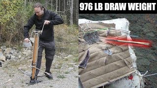 15th Century Windlass Spanned Crossbow  First Test [upl. by Aydan]