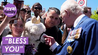 WATCH Alpaca Sneezes on King Charles Outside Australian War Memorial [upl. by Eirehs]