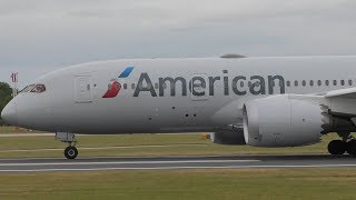 American Airlines 7878 Dreamliner Takeoff from Manchester Airport [upl. by Gnouc]