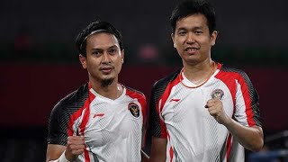 Ahsan Hendra mengalahkan pemain Jepang  Mohammad Ahsan Hendra Setiawan vs Sonoda Kamura [upl. by Howey]