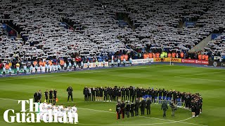 Leicester City hold tribute to Vichai Srivaddhanaprabha in first home match [upl. by Akirej]