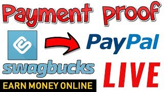 Swagbucks Payment Proof  PayPal Cash Live Withdrawal  Earn Money Online [upl. by Eilloh]