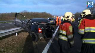 Kettingbotsing op A2 bij Maarheeze [upl. by Steady]