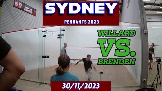 NSW Squash Pennants Match  Willard vs Brenden  Division 2 Squash [upl. by Iruyas]