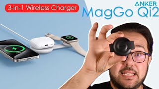 The BEST 3 in 1 Travel MagSafe Charger Anker MagGo Qi2 Wireless Charging Station Review [upl. by Yong5]