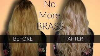 Toning BRASSY Hair  Wella T18 amp T11  Easy at home hair Highlights [upl. by Josepha]