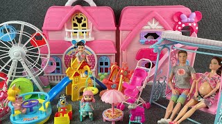 10 Minutes Satisfying with Unboxing Pink House ToysPlayground Playset Review Toys  ASMR [upl. by Anayra973]