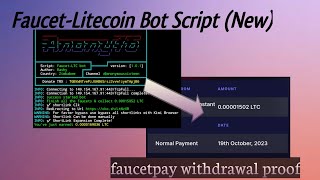 Faucet LiteCoin Termux Tutorial with Bypass All Shortlinks  termuxfaucetpay litecoinmining [upl. by Yoc]