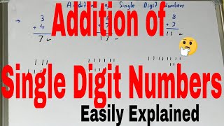 Addition of single digit numbersHow to add single digit numbers quicklySingle digit addition trick [upl. by Alexina]