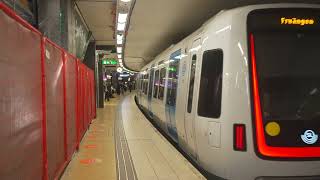 Sweden Stockholm subway ride from Slussen to Zinkensdamm [upl. by Shayne485]