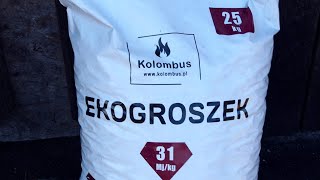 EKOGROSZEK KOLOMBUS BRAK spieków małe spalanie [upl. by Orsini614]