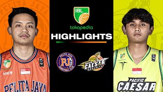 Highlight Pelita Jaya Jakarta vs Pacific Caesar Surabaya  Day 1 Week 4 IBL Tokopedia 2024 [upl. by Enived]